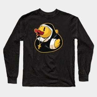 Funny Catholic Nun Rubber Ducky Long Sleeve T-Shirt